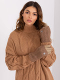 Beige rukavice s glatkim uzorkom