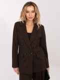 Blazer elegante marrone a righe