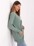 Cardigan menta con tasche