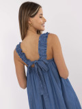 Abito maxi oversize in blu scuro