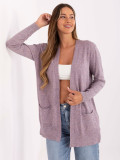 Cardigan rosa elegante con tasche