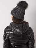 Cappello grigio scuro imbottito con applicazioni