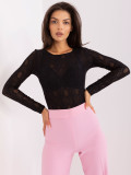 Body nero in pizzo con maniche lunghe