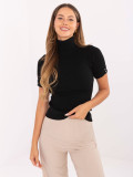 Maglione elegante nero con colletto