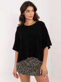Pullover nero elegante con maniche 3/4