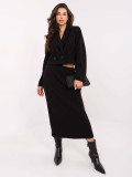 Cappotto corto elegante nero con fodera
