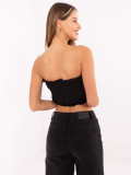 Elegante top nero con volant
