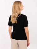 Elegantna crna majica s kratkim rukavima