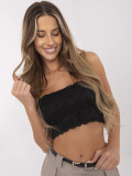 Top elegante nero in pizzo