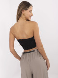 Top elegante nero in pizzo