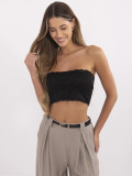 Top elegante nero in pizzo