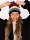 Cappello invernale a righe con pompon