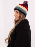 Cappello invernale a righe con pompon