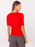 Maglione rosso elegante con applicazione