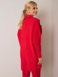 Cappotto rosso in alpaca Fluffy