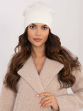 Elegante berretto ecru con pompon