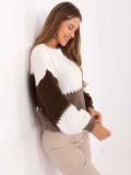 Maglione a righe marrone