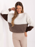 Maglione a righe marrone