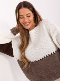 Maglione a righe marrone