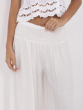 Eleganti pantaloni palazzo in ecru