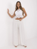 Eleganti pantaloni palazzo in ecru