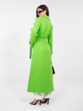 Elegante cappotto donna di mezza stagione verde neon