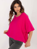 Maglione elegante fucsia con maniche 3/4