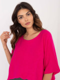 Maglione elegante fucsia con maniche 3/4