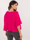 Maglione elegante fucsia con maniche 3/4