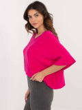 Maglione elegante fucsia con maniche 3/4