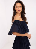 Abito elegante svasato in blu