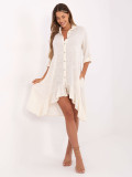 Abito estivo asimmetrico in beige chiaro