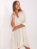 Abito estivo asimmetrico in beige chiaro