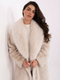 Elegante cappotto beige con fodera