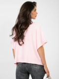 Maglione corto elegante rosa chiaro