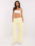 Pantaloni sportivi eleganti in giallo brillante