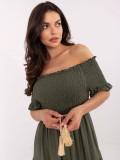 Elegante Abito Midi con Volant
