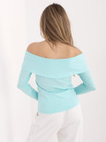 Blusa verde menta con spalle scoperte