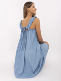 Abito maxi blu oversize
