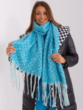 Sciarpa da donna blu in maglia