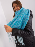 Sciarpa da donna blu in maglia