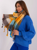 Sciarpa marrone con frange
