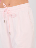 Jogger da donna in cotone rosa