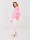 Jogger da donna in cotone rosa