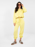 Completo donna giallo con laccio e vita alta
