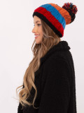 Cappello a righe con pompon