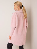 Cappotto alpaca rosa cipria da mezza stagione