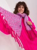Sciarpa da donna rosa-blu in maglia