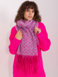 Sciarpa da donna rosa-blu in maglia