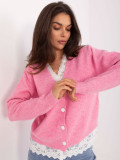 Maglione rosa a maniche lunghe